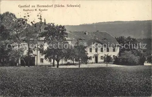 Hermsdorf Erzgebirge Gasthof zu Hermsdorf Kat. Hermsdorf Osterzgebirge