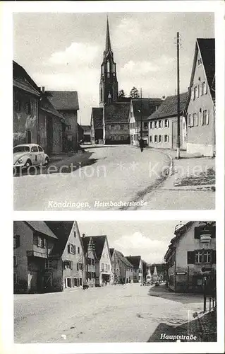 Koendringen Heimbacherstrasse Kirche Hauptstrasse Kat. Teningen