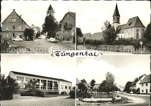 Tuengental Strassenpartie Kirche Firmengebaeude Teilansicht Kat. Schwaebisch Hall