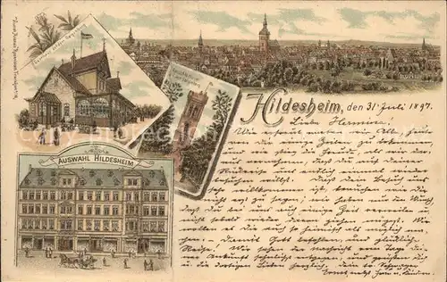 Hildesheim Panorama Gasthaus und Aussichtsturm auf dem Galgenberg Auswahl Hildesheim Kat. Hildesheim