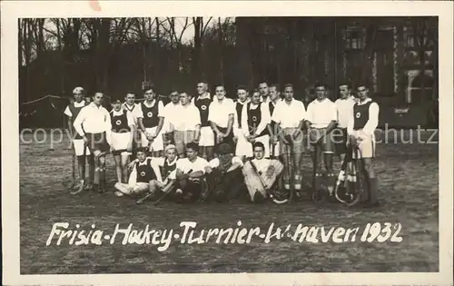 Wilhelmshaven Frisia Hockey Turnier 1932 Mannschaftsfoto Kat. Wilhelmshaven