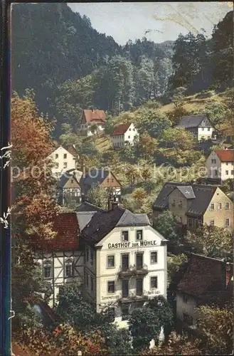 Schandau Bad Gasthof zur Muehle Kat. Bad Schandau