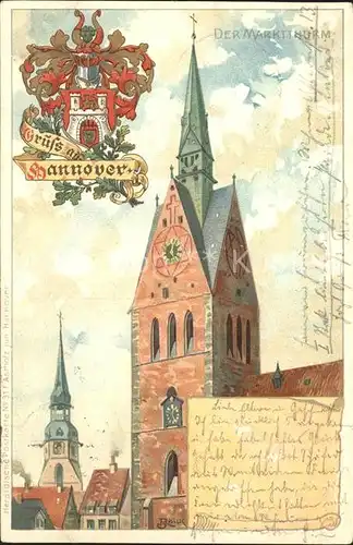 Hannover Marktturm Wappen Kat. Hannover
