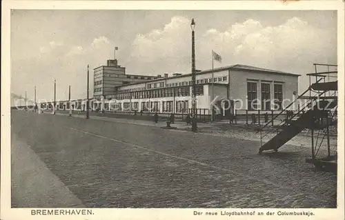 Bremerhaven Lloydbahnhof an der Columbuskaje Kat. Bremerhaven