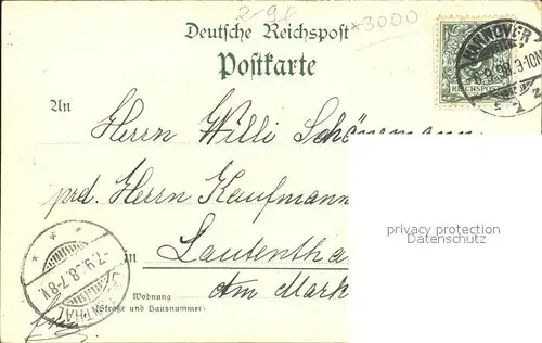 Hannover beim ersten Sonnenstrahl Kuenstlerkarte Reichspost Kat. Hannover