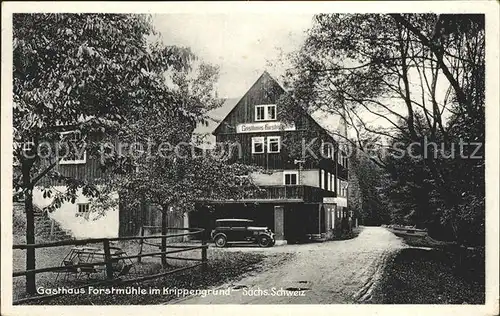 Krippen Bad Schandau Gasthaus Forstmuehle im Krippengrund Kat. Bad Schandau