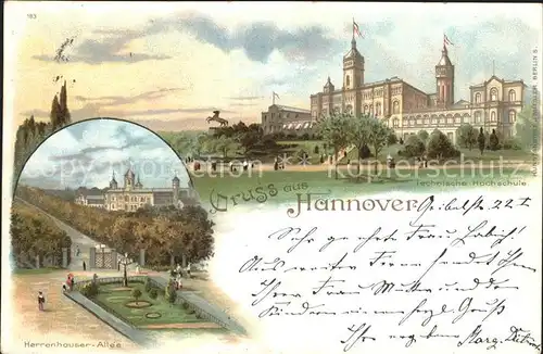 Hannover Technische Hochscule Herrenhaeuser Allee Reichspost Kat. Hannover