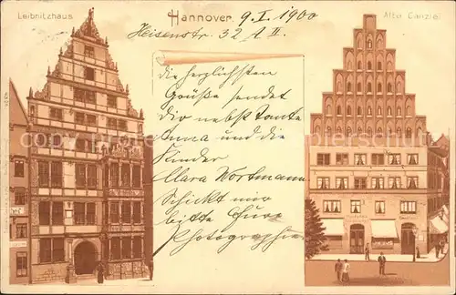 Hannover Leibnizhaus Alte Kanzlei Giebel Kat. Hannover