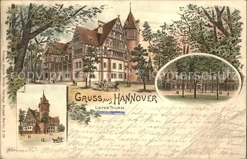 Hannover Lister Turm Reichspost Kat. Hannover