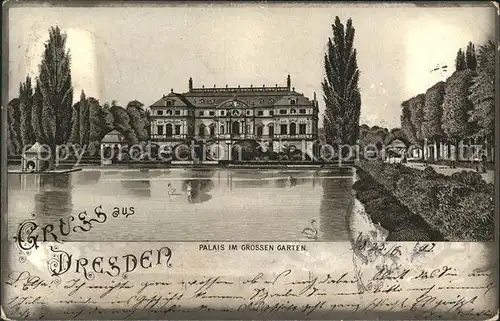 Dresden Palais im Grossen Garten Kat. Dresden Elbe