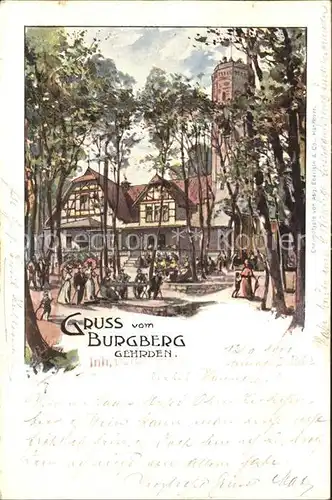 Gehrden Hannover Burgberg Restaurant Reichspost Kat. Gehrden