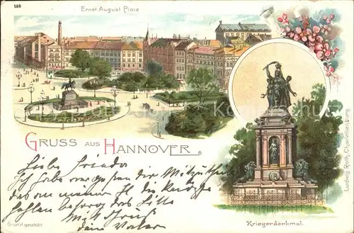 Hannover Ernst August Platz Kriegerdenkmal Kat. Hannover