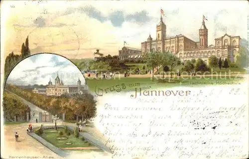 Hannover Technische Hochschule Herrenhaeuser Allee Reichspost Kat. Hannover