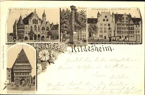 Hildesheim Rathaus Denkmal Templerhaus Haus Wedekind Knochenhaueramtshaus Kat. Hildesheim