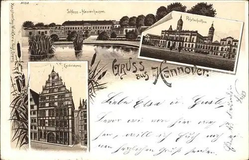 Hannover Schloss Herrenhausen Polytechnikum Leibnizhaus Kat. Hannover