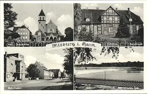 Misburg Anderten Herz Jesu Kirche Forsthaus Bahnhofstrasse Blauer See Kat. Hannover