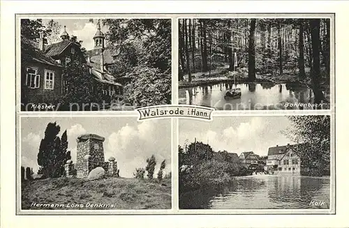 Walsrode Lueneburger Heide Kloster Bohlenbach Kolk Hermann Loens Denkmal Kat. Walsrode