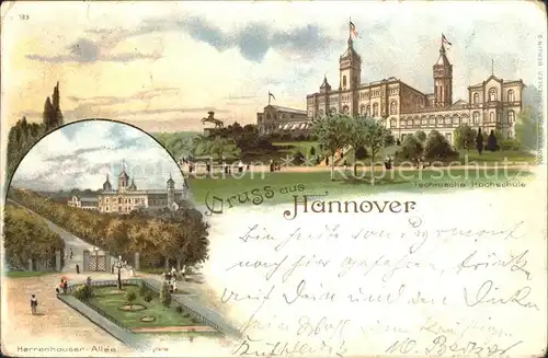 Hannover Technische Hochschule Herrenhaeuser Allee Reichspost Kat. Hannover