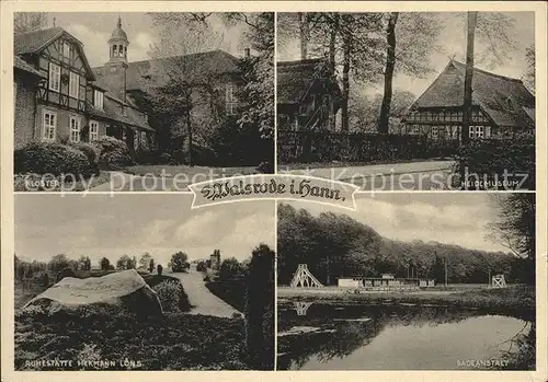 Walsrode Lueneburger Heide Kloster Heidemuseum Ruhestaette Hermann Loens Badeanstalt Kat. Walsrode