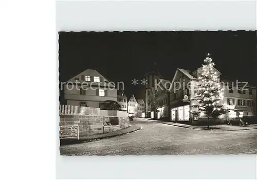 Calmbach Enz Ortspartie zur Weihnachtszeit Christbaum Kat. Bad Wildbad