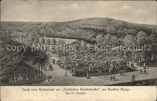 Benthe Restaurant zur Froehlichen Waldschenke am Benther Berge Kat. Ronnenberg