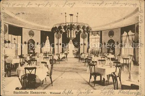 Hannover Stadthalle Weinsaal Restaurant Kat. Hannover