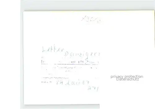 Letter Danzigerstrasse Kat. Seelze