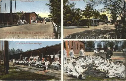 Zeithain Montbe Strasse Truppenuebungsplatz Senfft Strasse Barackenlager Gruppenbild Infanteriesoldaten Kat. Zeithain