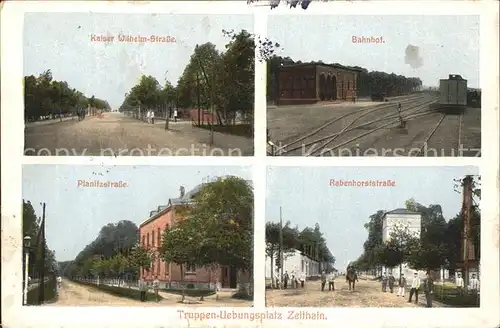 Zeithain Truppenuebungsplatz Kaiser Wilhelm Str Bahnhof Planitzstr Rabenhorststr Kat. Zeithain