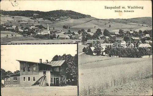 Saupsdorf mit Wachberg Wohnhaus Kat. Kirnitzschtal