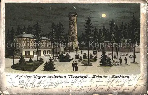 Neustadt Sachsen Auf dem Unger Gasthaus Aussichtsturm Kat. Neustadt Sachsen