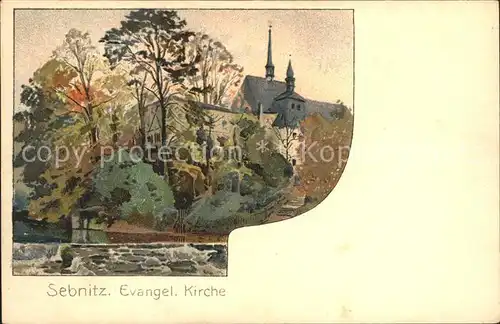 Sebnitz Ev Kirche Kuenstlerkarte Kat. Sebnitz