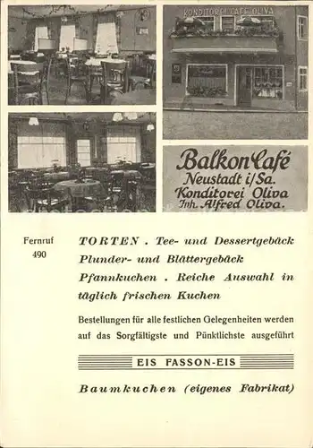 Neustadt Sachsen Balkon Cafe Gaststube Kat. Neustadt Sachsen