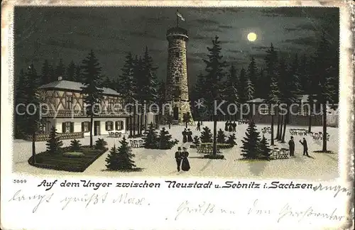 Sebnitz Restaurant auf dem Unger Prinz Georg Turm Kat. Sebnitz