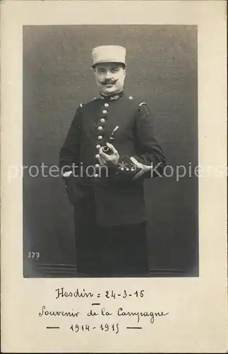 Hesdin WK 1 Souvenir de la Campagne 1914-1915 Sour-Offizier infanterie  / Hesdin /Arrond. de Montreuil