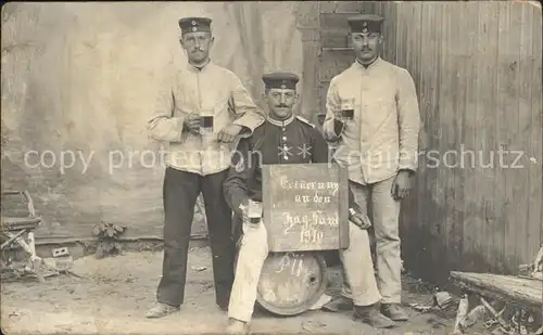 Hagenau Elsass Schiessplatz  Bier Gruppenfoto Militaria  / Haguenau /Arrond. de Haguenau