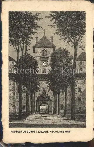 Augustusburg Schlosshof Portal Kat. Augustusburg