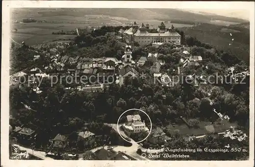 Augustusburg Schloss Augustusburg Hotel Waldfrieden Fliegeraufnahme Kat. Augustusburg