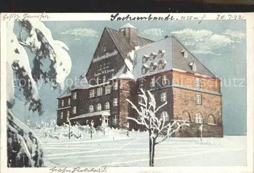 Oberwiesenthal Erzgebirge Berghotel Sachsen Baude  Kat. Oberwiesenthal