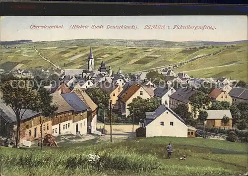 Oberwiesenthal Erzgebirge mit Fichtelberg Kat. Oberwiesenthal
