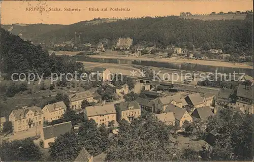 Krippen Bad Schandau Blick auf Postelwitz Kat. Bad Schandau