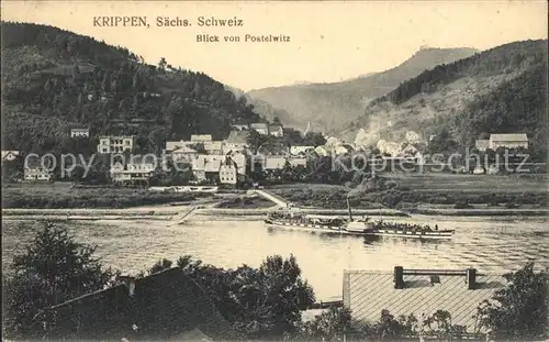 Krippen Bad Schandau Elbepartie Dampfer Kat. Bad Schandau