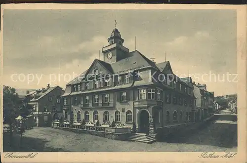 Oberwiesenthal Erzgebirge Rathaus Hotel Kat. Oberwiesenthal