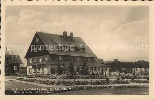 Carlsfeld Erzgebirge Weitersglashuette Ferienheim Terrassen Kat. Eibenstock