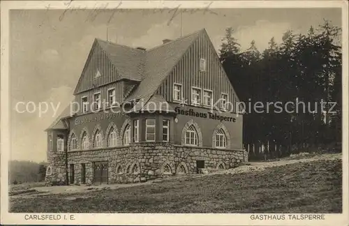 Carlsfeld Erzgebirge Gasthaus zur Talsperre Kat. Eibenstock