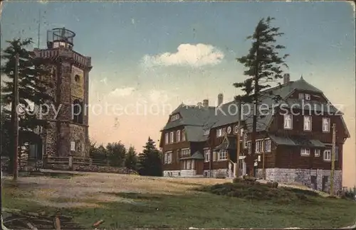 Auersberg Wildenthal Unterkunftshaus und Aussichtsturm Kat. Eibenstock