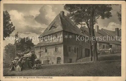 Oberwiesenthal Erzgebirge Altes Haus in der Bergstrasse Kat. Oberwiesenthal