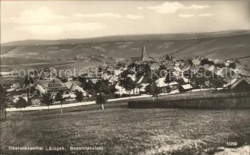 Oberwiesenthal Erzgebirge Gesamtansicht Kat. Oberwiesenthal