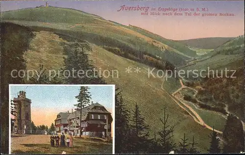 Auersberg Wildenthal Unterkunftshaus mit Aussichtsturm Kat. Eibenstock