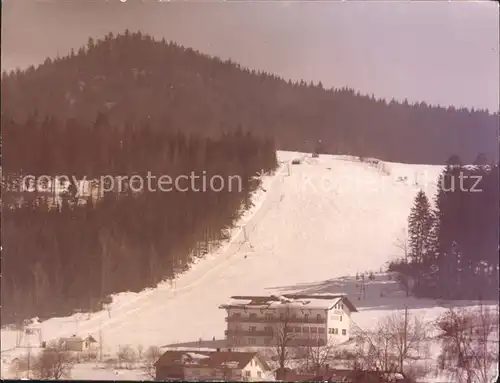 Bodenmais Pension Riederin mit Skilift und Skihang Kat. Bodenmais